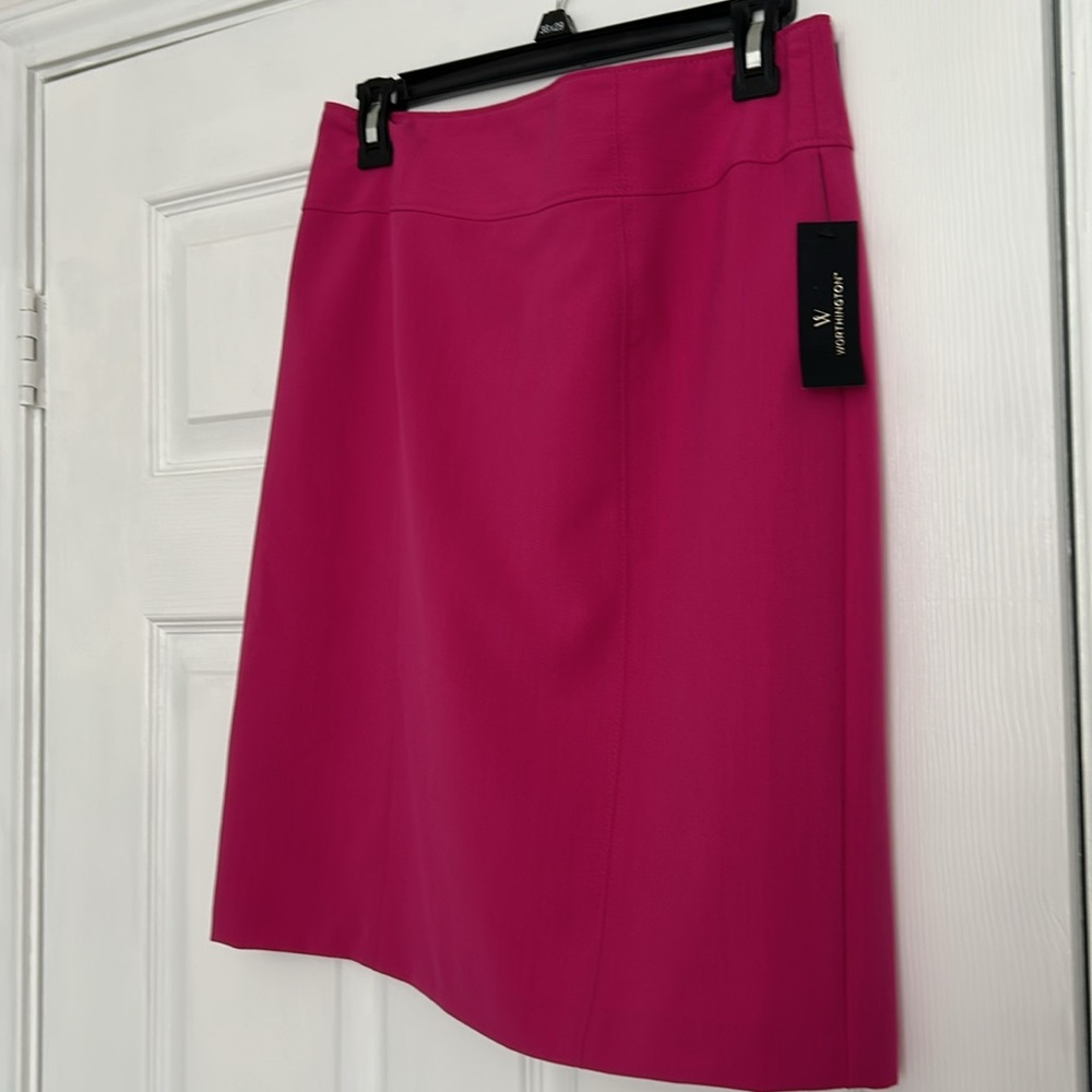 Worthington Magenta Midi Pencil Skirt for Work